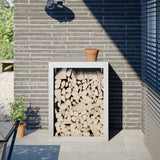 Vidaxx Kaminholzregal 60x40x80 cm Stahl weiß
