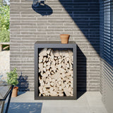 Vidaxx Kaminholzregal 60x40x80 cm Stahl Anthrazit