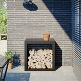 Vidaxx Kaminholzregal 60x40x60 cm Stahl schwarz