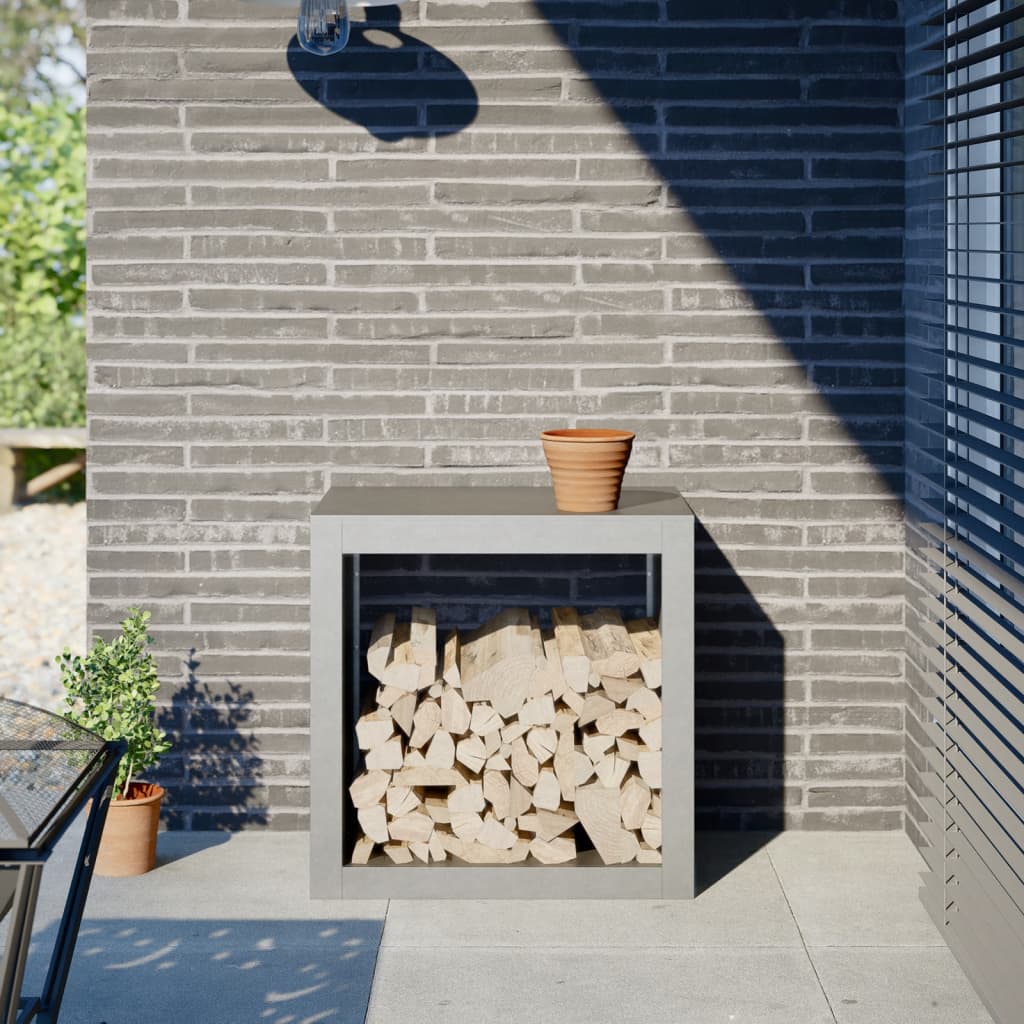 Vidaxx Kaminholzregal 60x40x60 cm Edelstahl