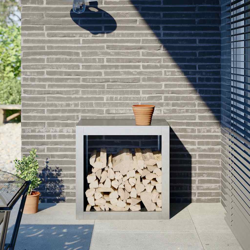 Vidaxx Kaminholzregal 60x40x60 cm aus verzinktem Stahl
