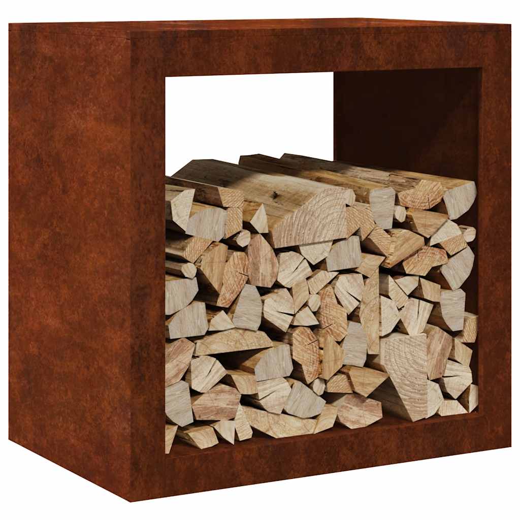 Vidaxx Kaminholzregal 60x40x60 cm wetterfester Stahl