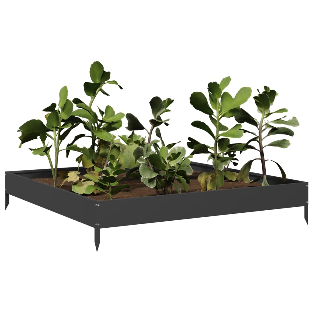 Vidaxl plantenbak verhoogd 100x100x18,5 cm staal