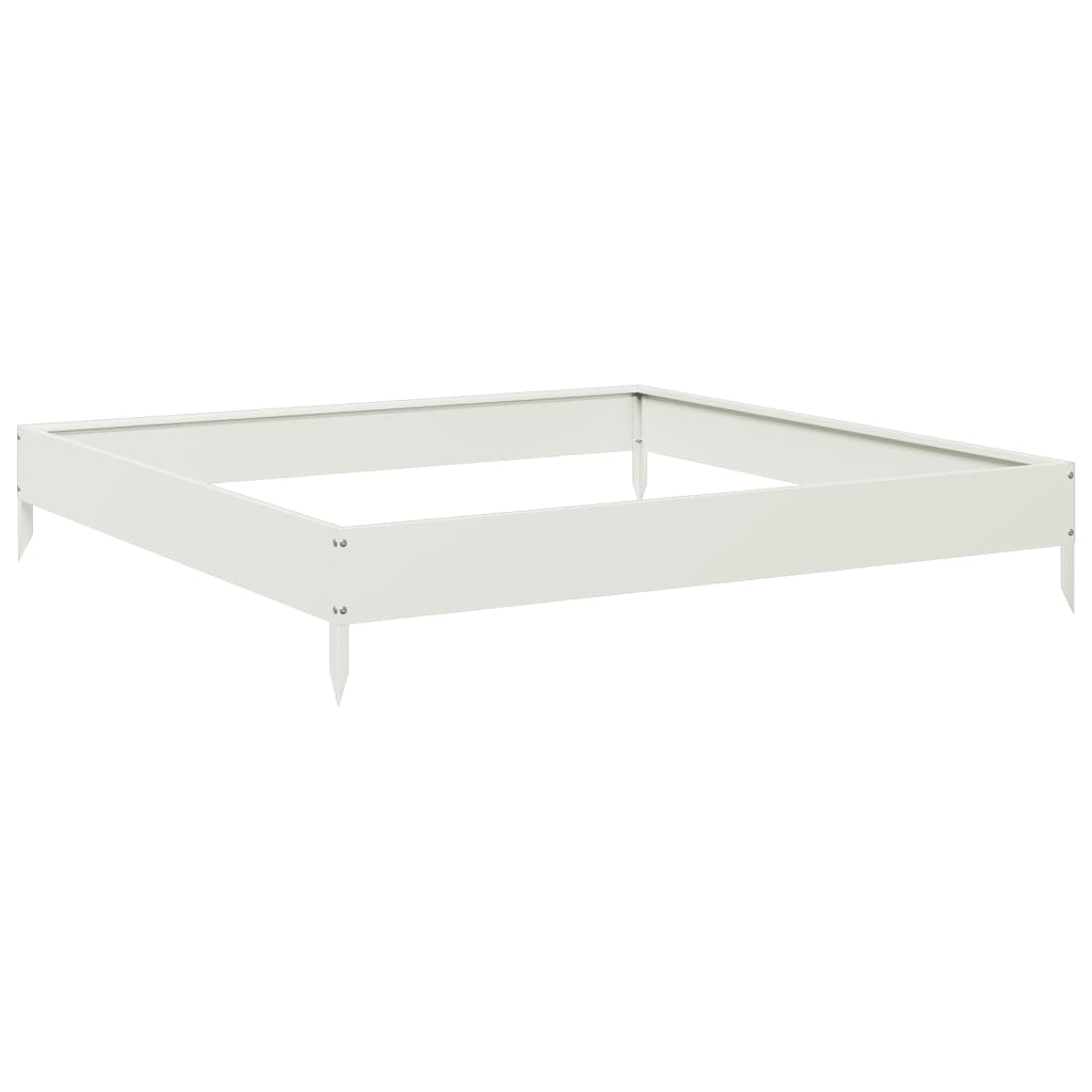 Vidaxx Pflanzgefäß erhöht 100x100x18,5 cm Stahl weiß
