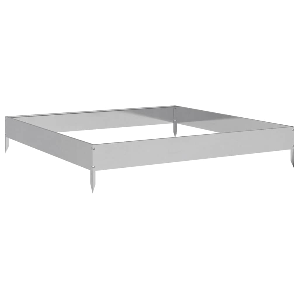 VidaXL Pflanzgefäß erhöht 100x100x18,5 cm aus verzinktem Stahl