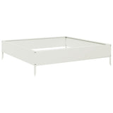 Vidaxx Pflanzgefäß erhöht 100x100x26 cm Stahl weiß