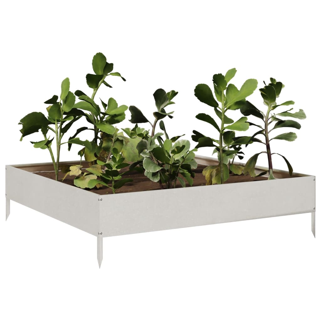 Vidaxx Pflanzgefäß erhöht 100x100x26 cm Edelstahl