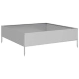 VidaXL Pflanzgefäß erhöht 100x100x33,5 cm aus verzinktem Stahl