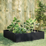 Vidaxx Pflanzgefäß erhöht 100x100x25 cm Stahl schwarz