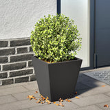 Vidaxx Pflanzgefäß 30x30x30 cm Stahl schwarz