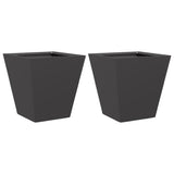 Vidaxx Pflanzgefäße 2 Stk. 30x30x30 cm Stahl schwarz