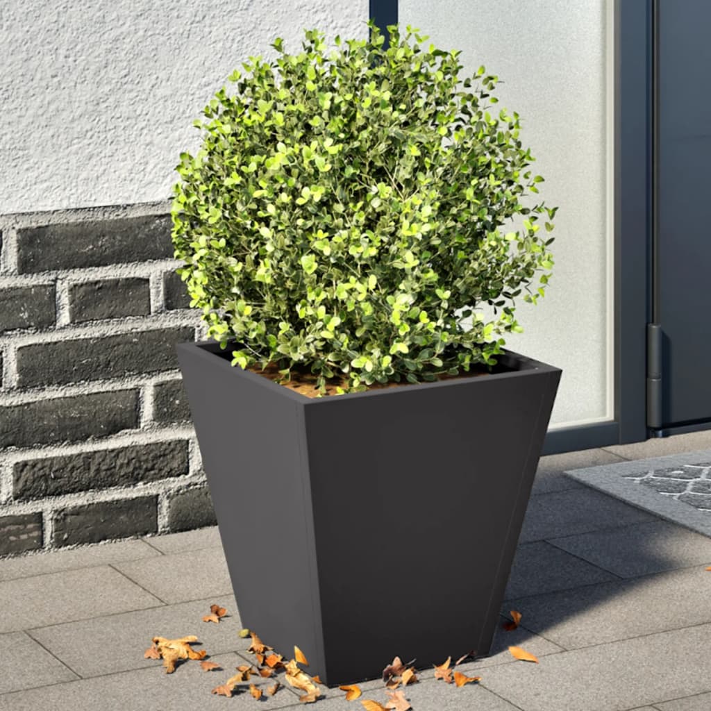 Vidaxx Pflanzgefäße 2 Stk. 30x30x30 cm Stahl schwarz