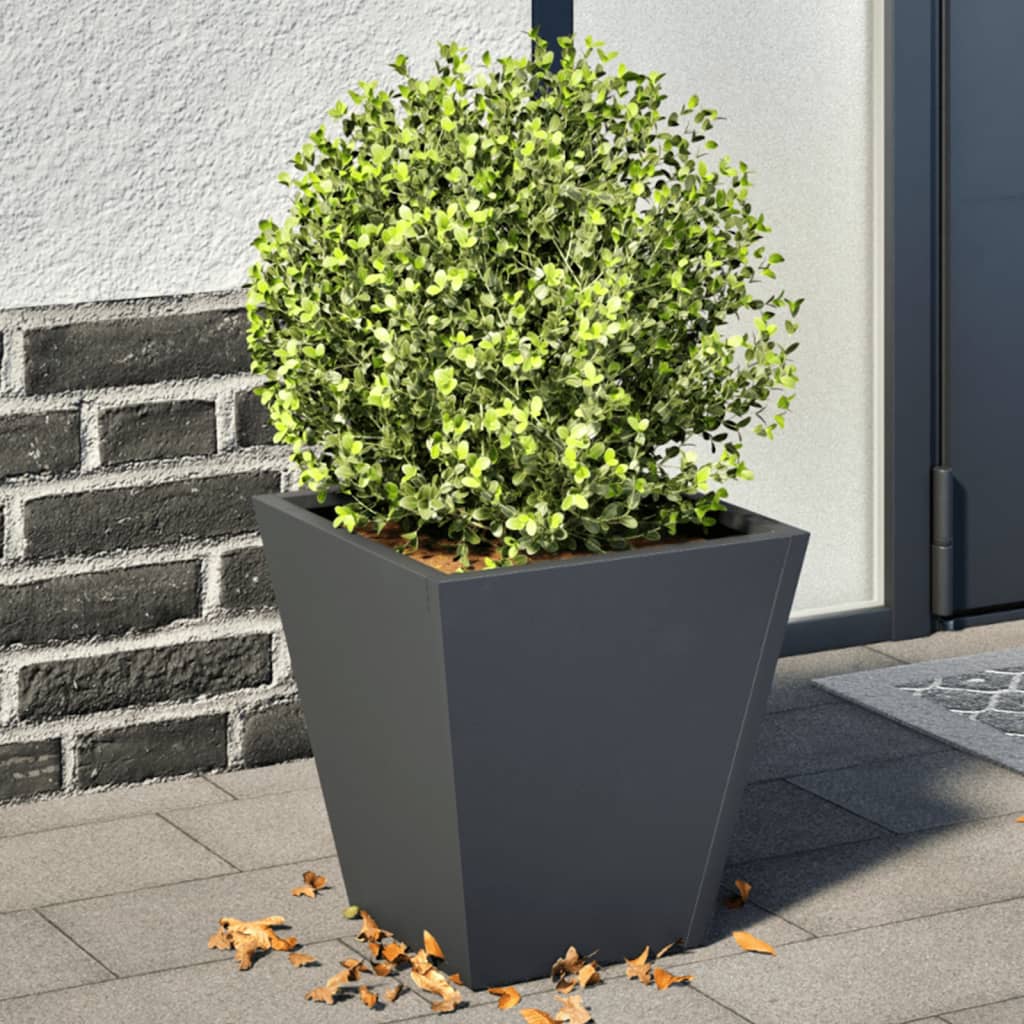Vidaxx Pflanzgefäße 2 Stk. 30x30x30 cm Stahl Anthrazit