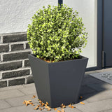 Vidaxx Pflanzgefäße 2 Stk. 30x30x30 cm Stahl Anthrazit