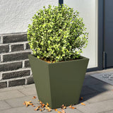 Vidaxx Pflanzgefäße 2 Stk. 30x30x30 cm Stahl olivgrün