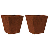 Vidaxx Pflanzgefäße 2 Stk. 30x30x30 cm wetterfester Stahl