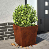 Vidaxx Pflanzgefäße 2 Stk. 40x40x40 cm wetterfester Stahl