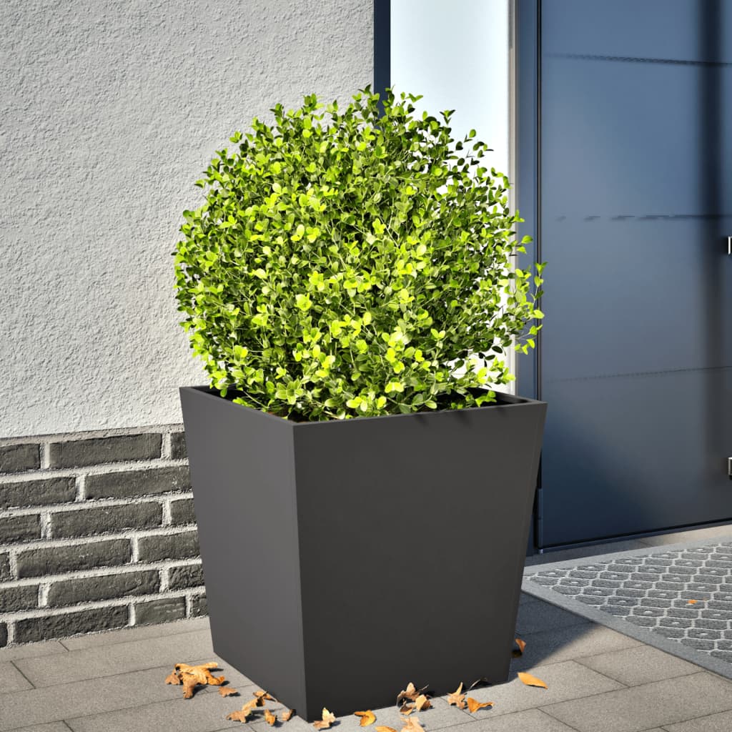 Vidaxx Pflanzgefäß 50x50x50 cm Stahl schwarz