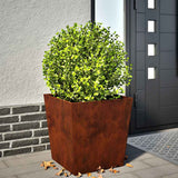 Vidaxx Pflanzgefäße 2 Stk. 50x50x50 cm wetterfester Stahl