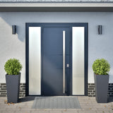Vidaxx Pflanzgefäße 2 Stk. 35x35x75 cm Stahl Anthrazit