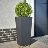 Vidaxx Pflanzgefäße 2 Stk. 35x35x75 cm Stahl Anthrazit