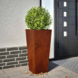 Vidaxx Pflanzgefäß 35x35x75 cm wetterfester Stahl