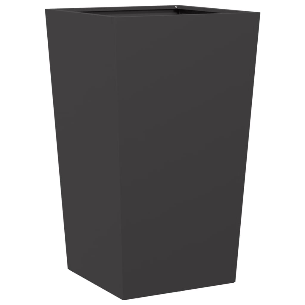 Vidaxx Pflanzgefäß 45x45x75 cm Stahl schwarz