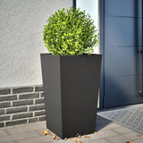 Vidaxl plantenbak 45x45x75 cm staal zwart