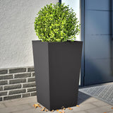 Vidaxx Pflanzgefäße 2 Stück 45x45x75 cm Stahl schwarz