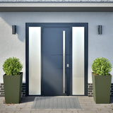 Vidaxx Pflanzgefäße 2 Stk. 45x45x75 cm Stahl olivgrün