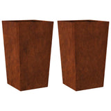Vidaxx Pflanzgefäße 2 Stk. 45x45x75 cm wetterfester Stahl