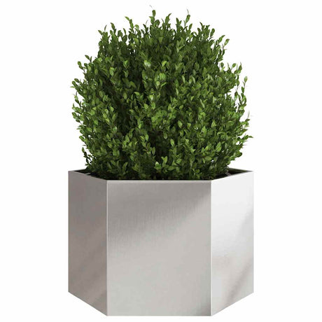 Vidaxx Pflanzgefäß Sechseck 69x60x45 cm Edelstahl