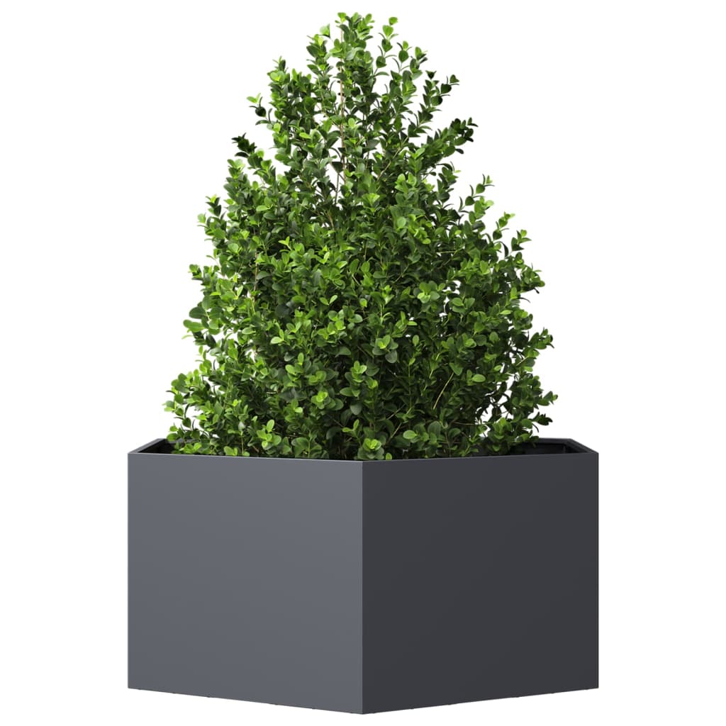 Vidaxx Pflanzgefäß Sechseck 104x90x45 cm Stahl Anthrazit