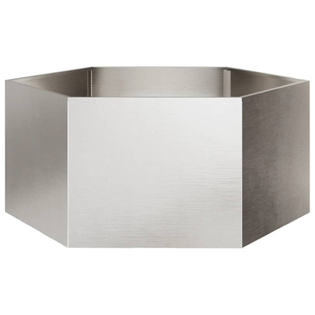 Vidaxx Pflanzgefäß Sechseck 104x90x45 cm Edelstahl