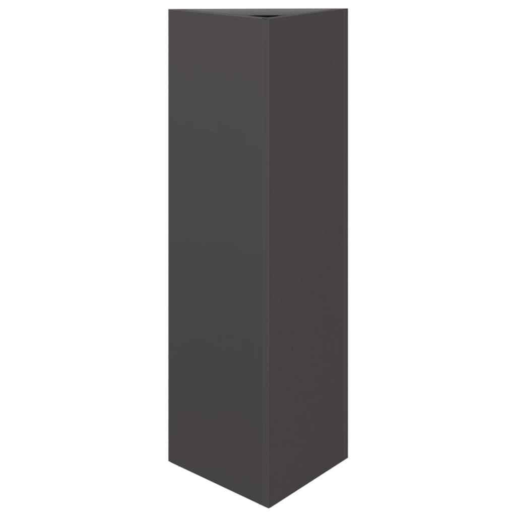 Vidaxx Pflanzgefäß Dreieck 30x26x75 cm Stahl schwarz