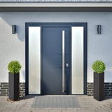 Vidaxx Pflanzgefäße 2 Stk. Dreieck 30x26x75 cm Stahl schwarz