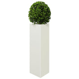 Vidaxl plantenbak driehoek 30x26x75 cm staal wit