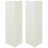 Vidaxx Pflanzgefäße 2 Stk. Dreieck 30x26x75 cm Stahl weiß