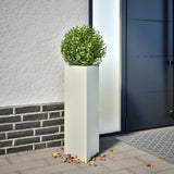 Vidaxx Pflanzgefäße 2 Stk. Dreieck 30x26x75 cm Stahl weiß