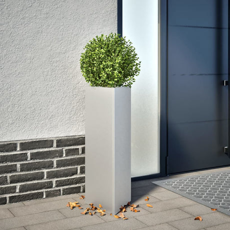 Vidaxx Pflanzgefäße 2 Stk. Dreieck 30x26x75 cm verzinkter Stahl