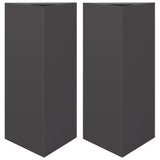 Vidaxx Pflanzgefäße 2 Stk. Dreieck 40x34,5x70 cm Stahl schwarz