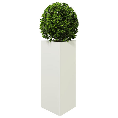 Vidaxx Pflanzgefäß Dreieck 40x34,5x70 cm Stahl weiß