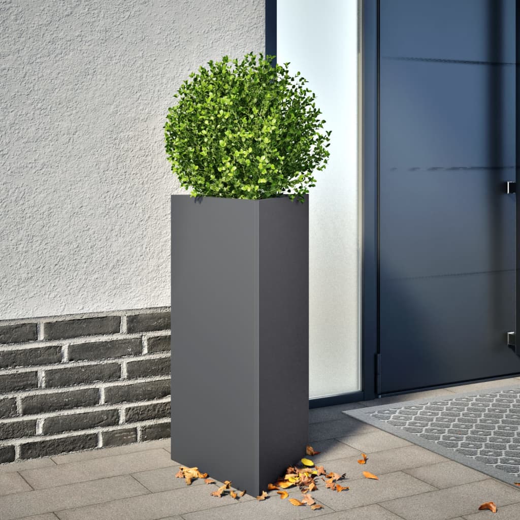 Vidaxx Pflanzgefäß Dreieck 40x34,5x70 cm Stahl Anthrazit