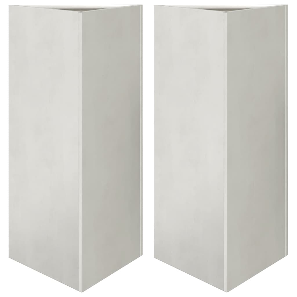 Vidaxx Pflanzgefäße 2 Stk. Dreieck 40x40x75 cm Edelstahl