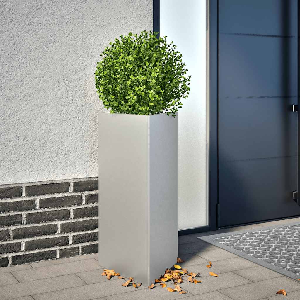Vidaxx Pflanzgefäße 2 Stk. Dreieck 40x40x75 cm verzinkter Stahl