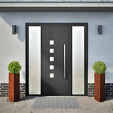 Vidaxx Pflanzgefäße 2 Stk. Dreieck 40x40x75 cm wetterfester Stahl