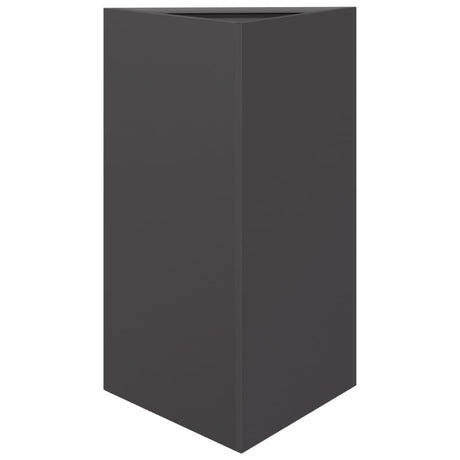 Vidaxx Pflanzgefäß Dreieck 50x43x75 cm Stahl schwarz