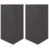 Vidaxx Pflanzgefäße 2 Stk. Dreieck 50x43x75 cm Stahl schwarz