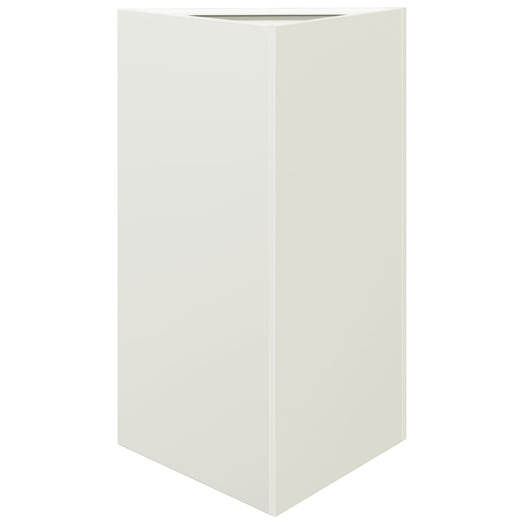 Vidaxx Pflanzgefäß Dreieck 50x43x75 cm Stahl weiß