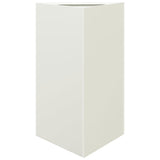 Vidaxx Pflanzgefäß Dreieck 50x43x75 cm Stahl weiß
